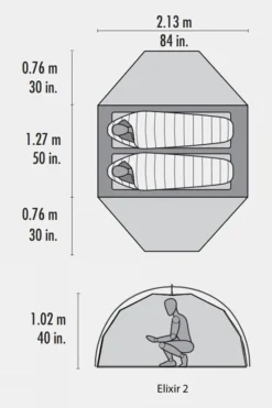 MSR Elixir 2 Tent -Vango || Robens || Mountain Equipment Sales d1314062 5050 n