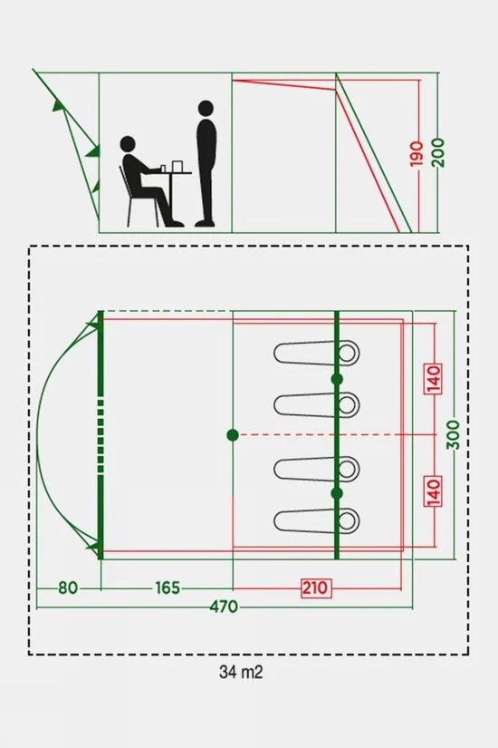 Coleman Meadowood 4 BlackOut Tent 6 Coleman Meadowood 4 BlackOut Tent - Image 6
